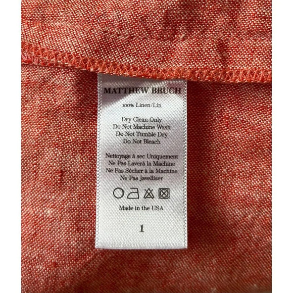 Matthew Burch Drawstring Midi Skirt in Red 1 Womens Linen - Picture 11 of 16